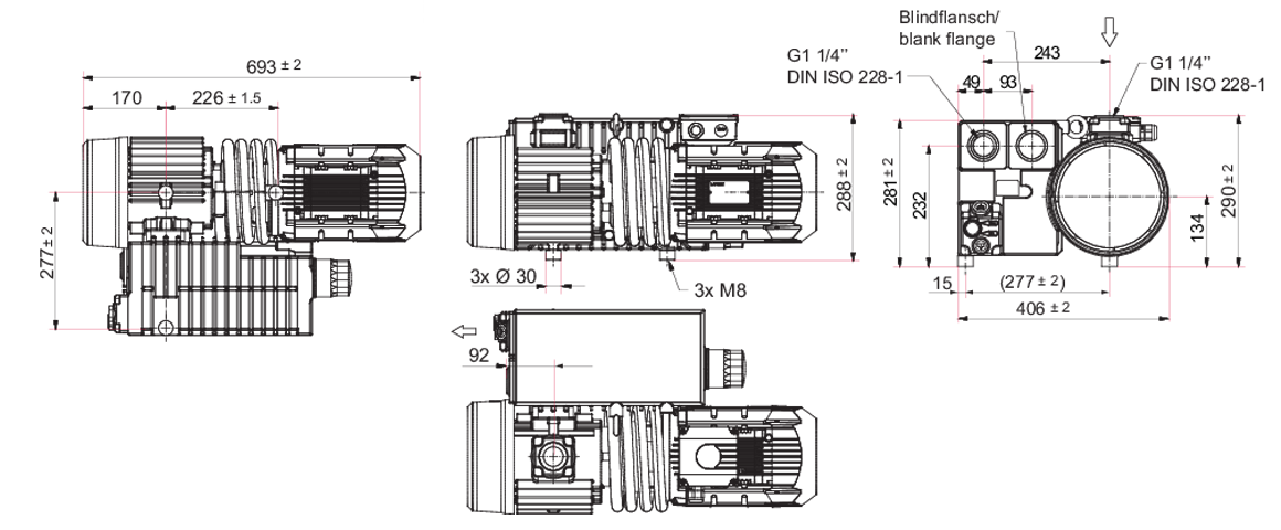 Hena 101單級(jí)旋片真空泵
