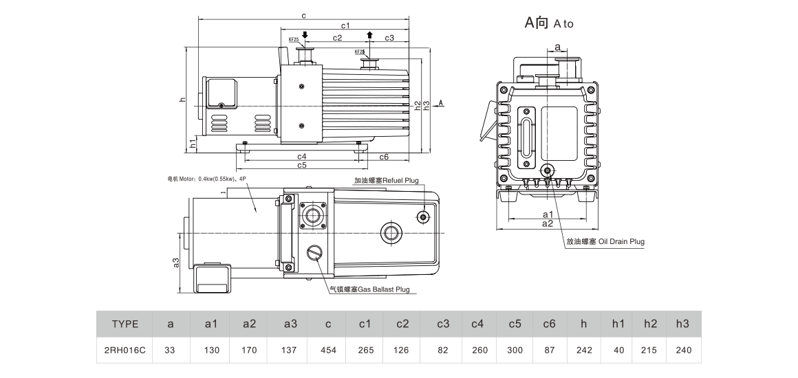 2RH016C雙級(jí)旋片真空泵 2RH016C雙級(jí)旋片真空泵