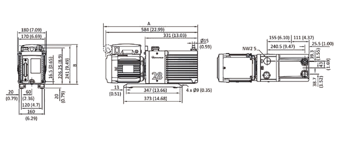 E2M28雙級(jí)旋片真空泵 E2M28雙級(jí)旋片真空泵